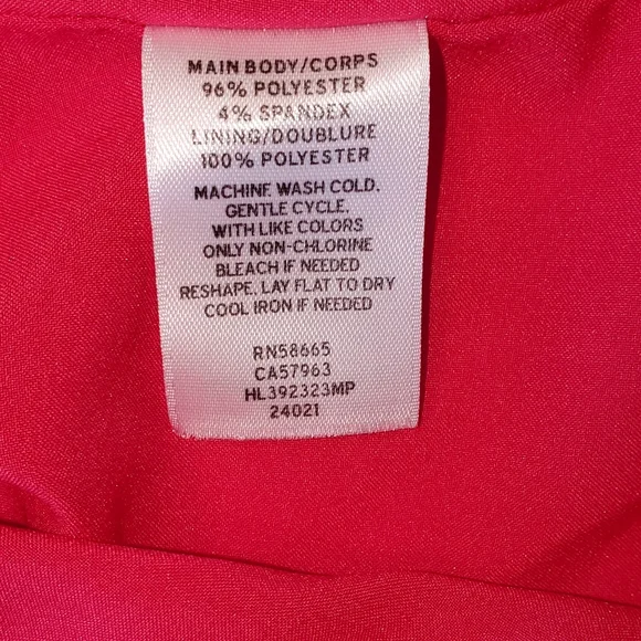 Chelsea 28 Hot Pink Spaghetti Strap Cocktail Party Dress, size 6 petite - Picture 9 of 12